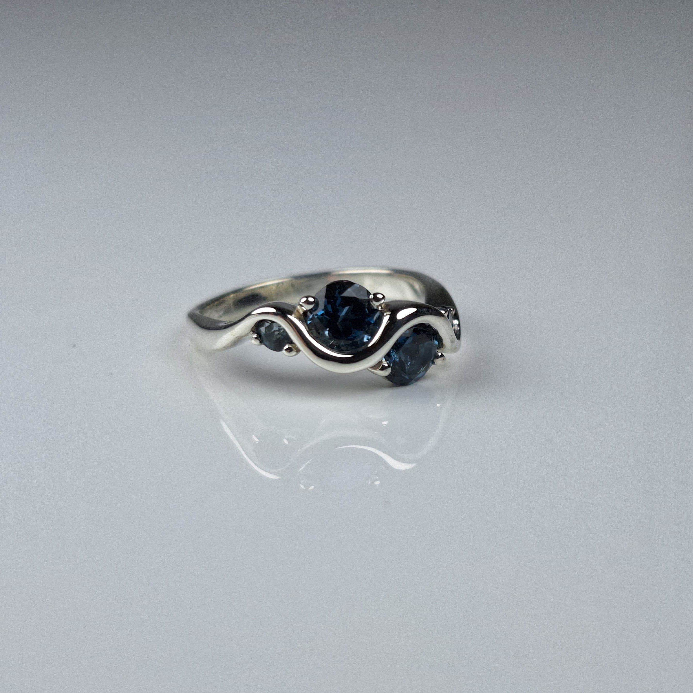 Silver Ring with London Blue Topaz